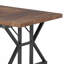 Farmhouse Dining Table, 71 Inch Wood Top, Metal Base-123406501-123406500
