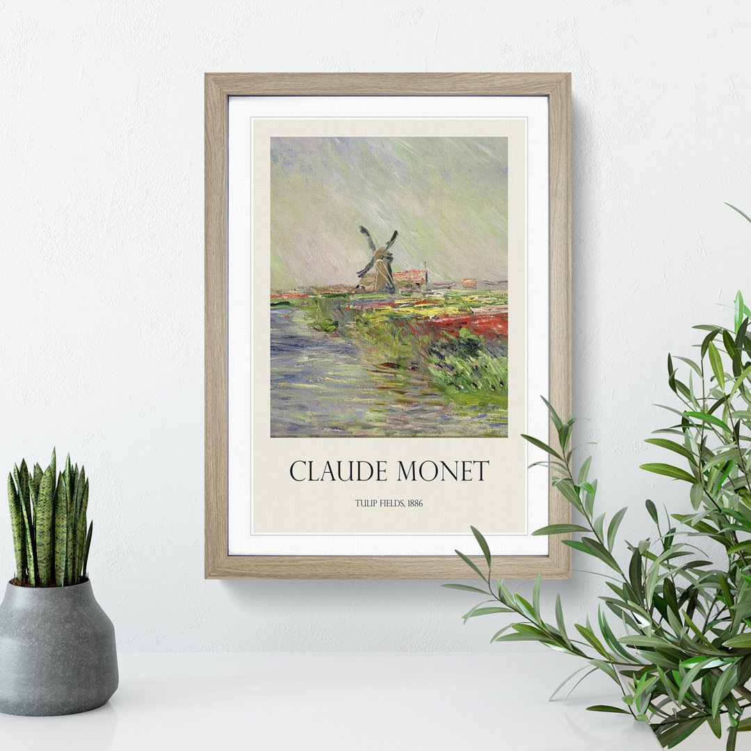 Field of Tulips, Holland by Claude Monet - Picture Frame Graphic Art