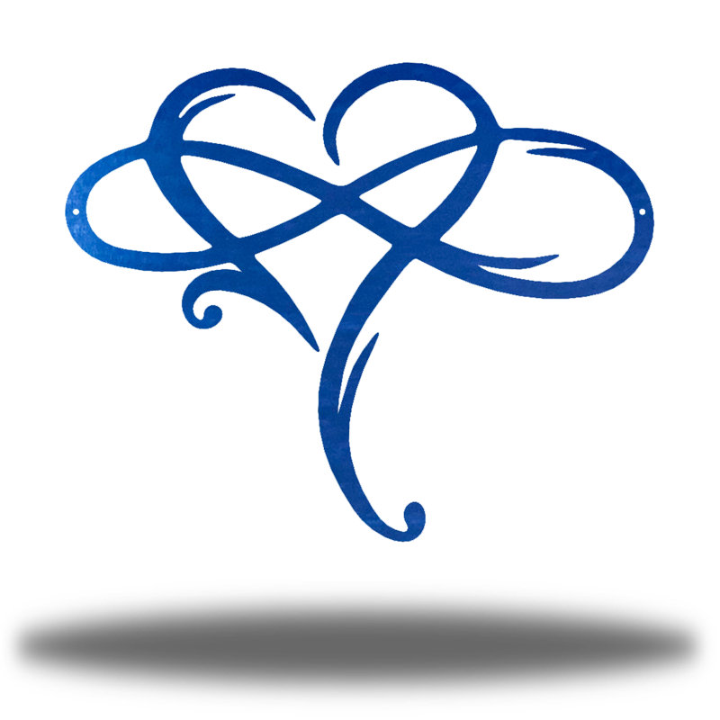 Décoration murale Chirsty Infinite Love, Bleu, H 36 po x l 36 po x P 0,01 po