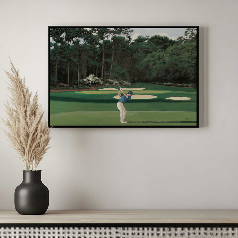 «The Fairway I» par Wellington Studio, reproduction d'art, L 36 x H 24, Tanné, Toile avec cadre