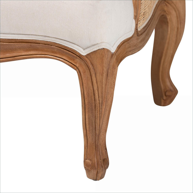 Fauteuil d'appoint rembourré en lin