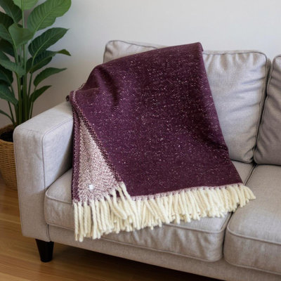 Jeté à chevrons en peluche 55 po x 70 po