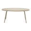 Table de salle à manger ronde en verre et rotin pour l'extérieur