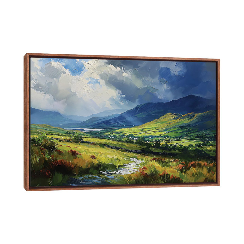 Connemara Fileds VI - reproduction d'art murale encadrée, Brun, Reproduction encadrée sans passe-partout, H 32 po x l 48 po