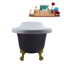 61'' x 27.6'' Freestanding Soaking Acrylic Bathtub-76707064-76707069