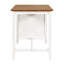 Ensemble de 5 tables de bar en bois à hauteur de comptoir avec 4 chaises, blanc-672811306