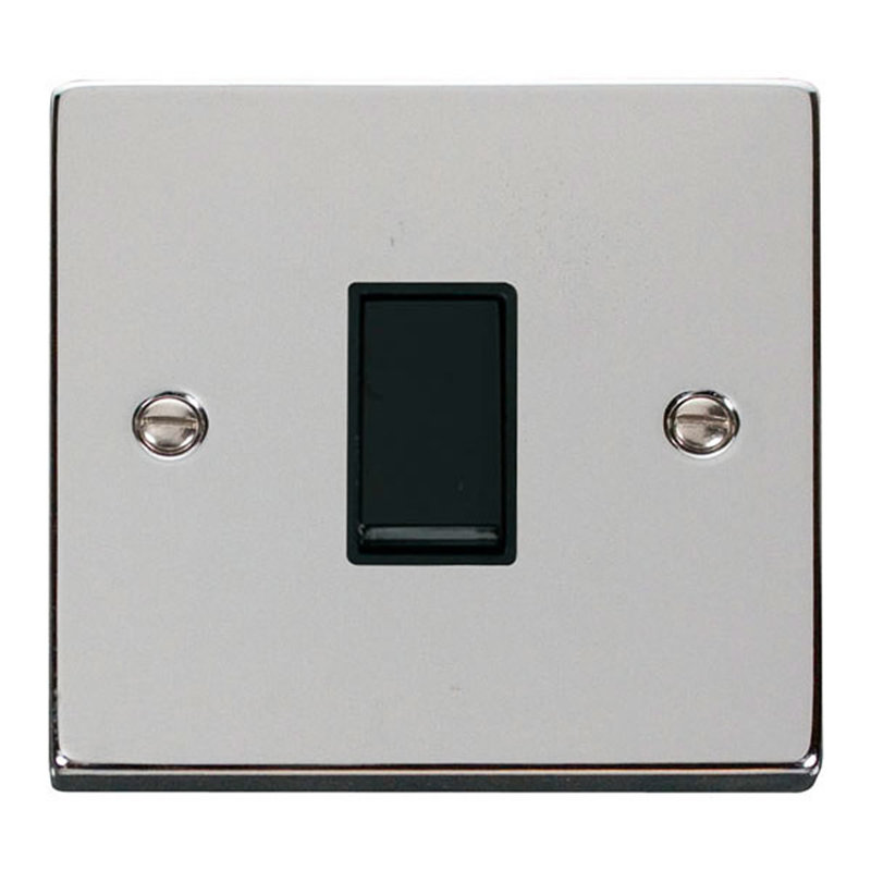 Polished Chrome 10A 1 Gang 2 Way Light Switch