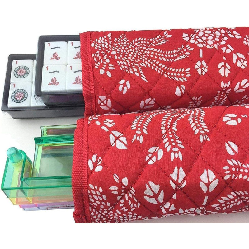 American Mahjong Set Red Flower
