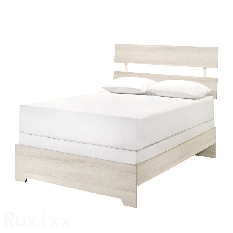 Mobilier de chambre à coucher 1pc, Blanc délavé, Très grand lit