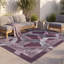 Tapis Sorrel2 Modern Circles géométrique gris et blanc, lavable à la machine, antidérapant, à poils courts, pour l'intérieur et l'extérieur, adapté aux animaux domestiques, idéal pour le salon, la chambre, la salle à manger, l'entrée, le corridor ou le bureau.-722554946
