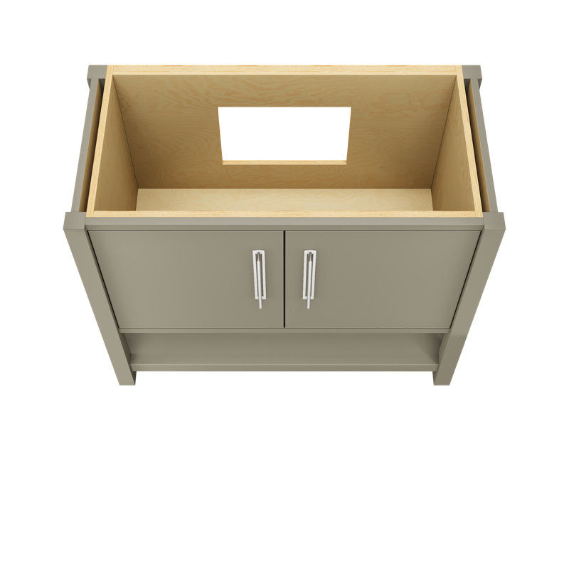 Kiawah Single Bath Vanity, French Olive, Polished Chrome, 42"
