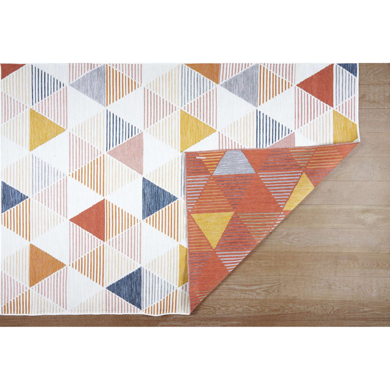 Bentzel Indoor/Outdoor Geometric Area Rug, Rectangle 6'7" x 9'4"