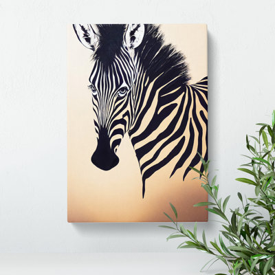 Zebra Portrait - Wrapped Canvas