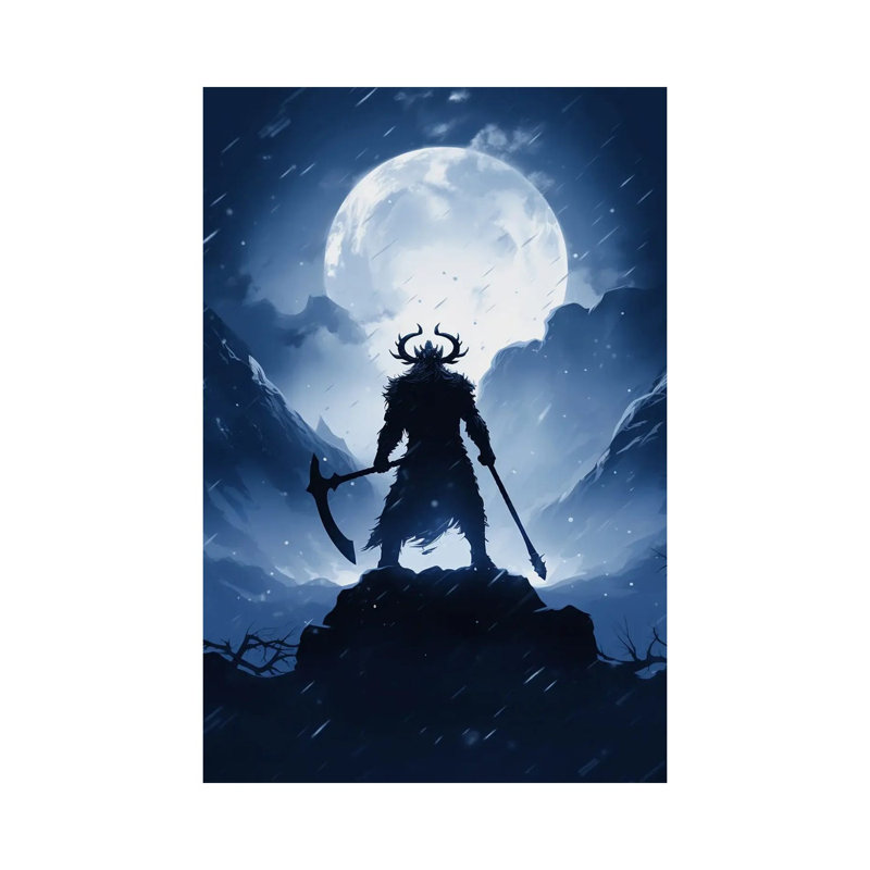 Viking Silhouette III 1 Piece Wall Art on Canvas, 66.04 cm H x 45.72 cm W