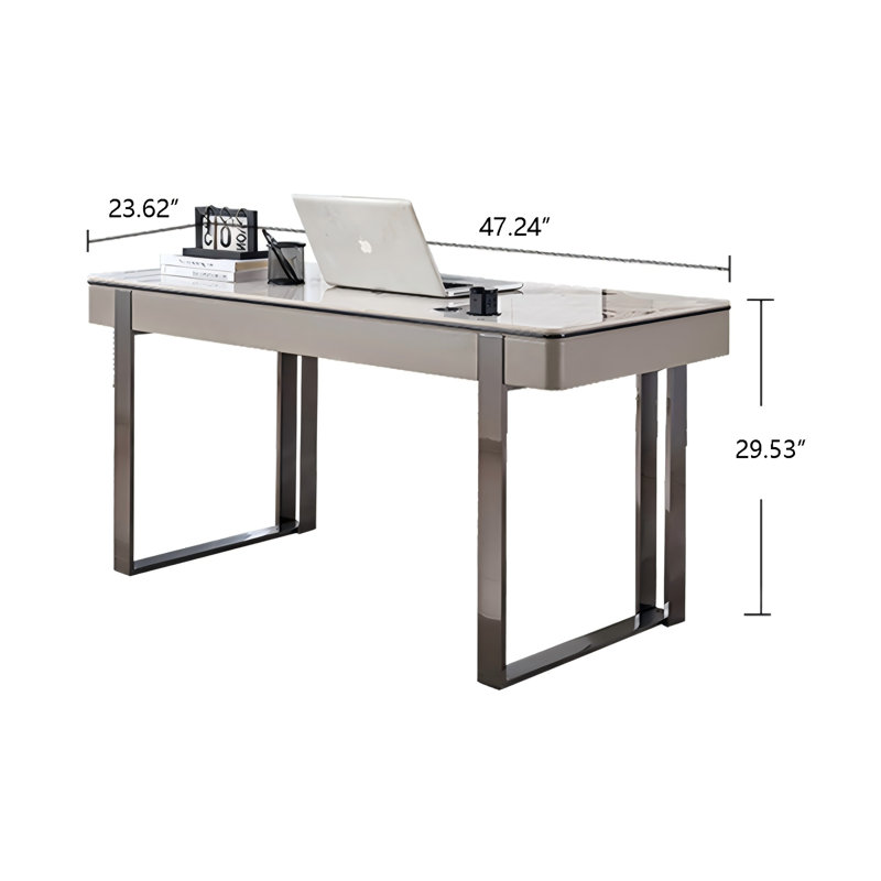 Bureau rectangulaire moderne et minimaliste, H 29,53 po x l 47,24 po x P 23,62 po