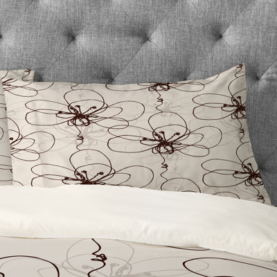Taie d’oreiller floral tonal
