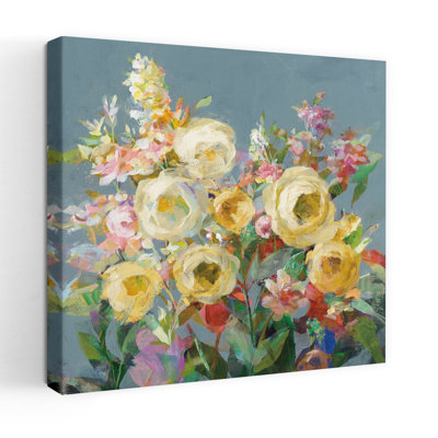 Joy Of The Garden Sq I Yellow Contemporary Floral Art