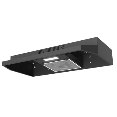 Tieasy 30" Stainless Steel 250 CFM Convertible Under Cabinet Range Hood