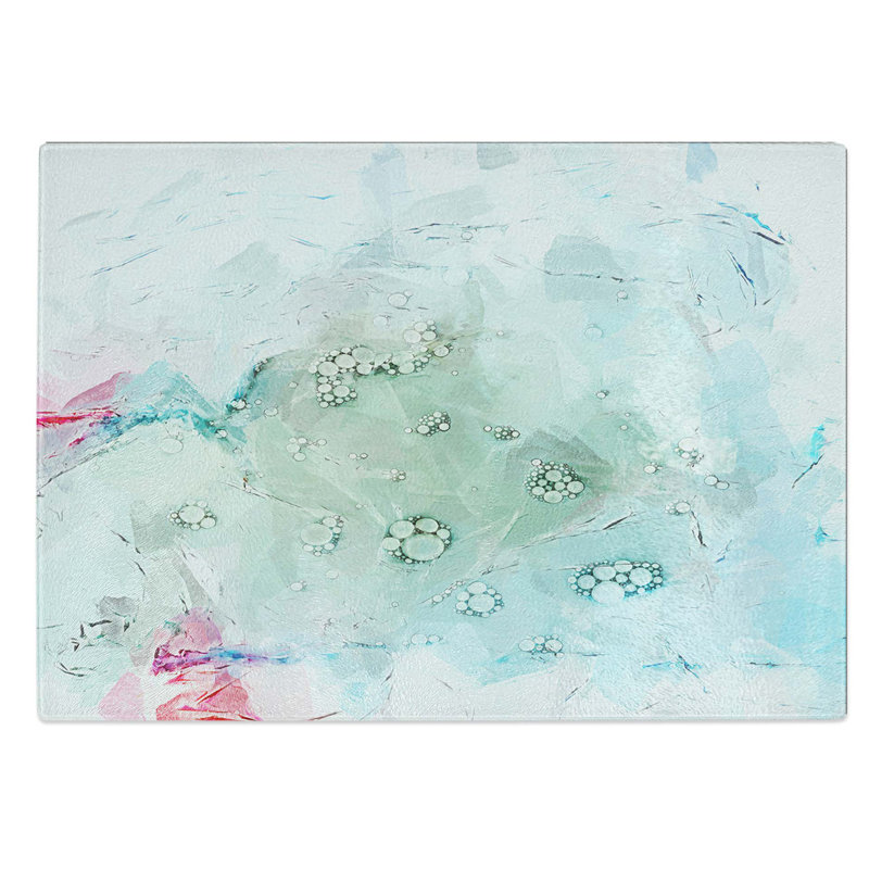 Tempered Glass Pleasures Chopping Board, 28.5 cm W x 20 cm L