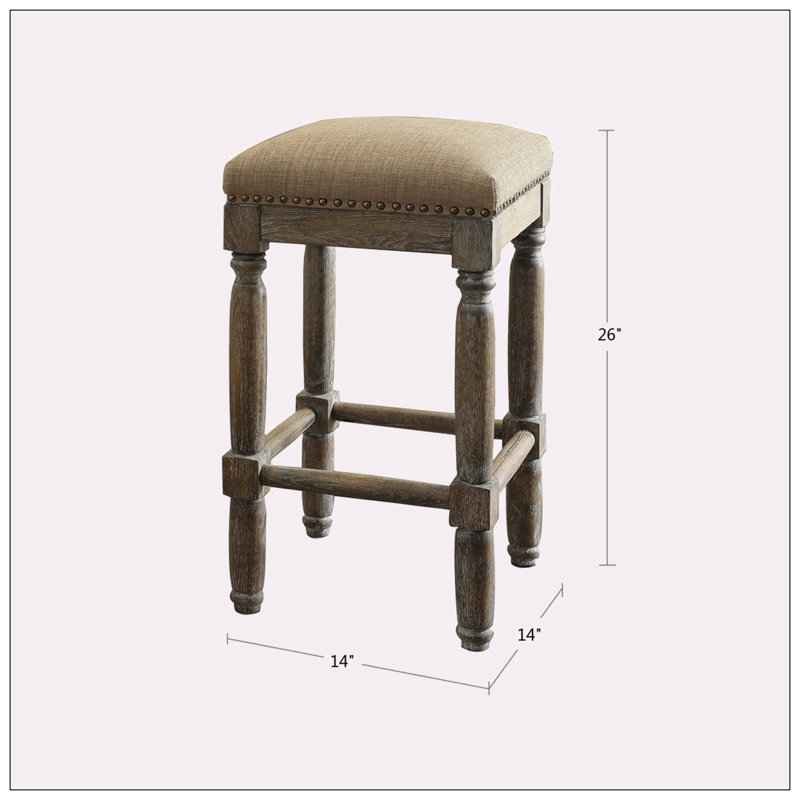 Tabouret de comptoir 26 Darrielle, Brun