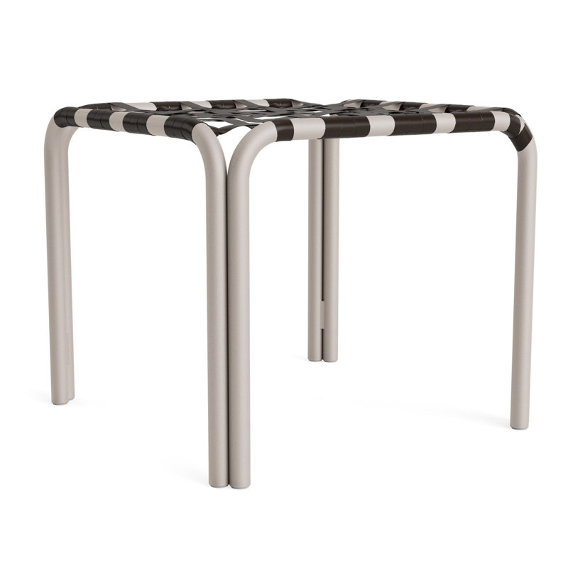 Kantan Outdoor Square Side Table, Dove Smooth, Coffee