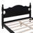 Pine Wood Platform Bed with Headboard and Footboard, Farmhouse Bed Frame with Wooden Slat Support, No Box Spring Needed, Black, Full-2070481715-2070481718