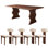 Retro Simple Design Rectangular Dining Table Set