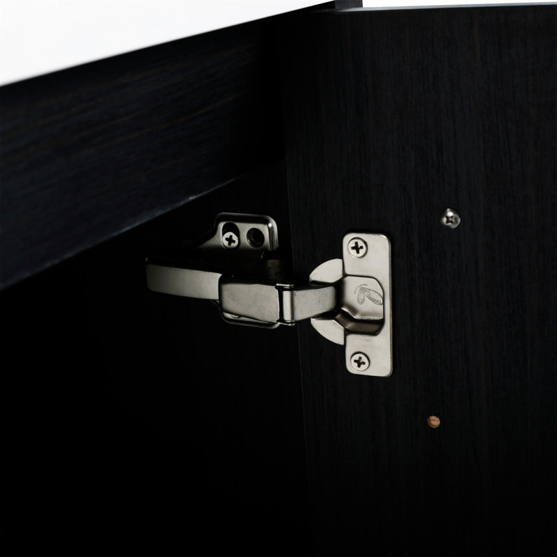 Meuble-lavabo autoportant avec lavabo en résine et armoires de rangement