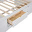 Lit de jour simple avec tiroirs et tablettes, blanc-130120239