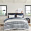 Housse de couette en coton 3 pièces - imprimé, touffetage en chenille, literie lavable à la machine, attaches de coin-120274406-120274408
