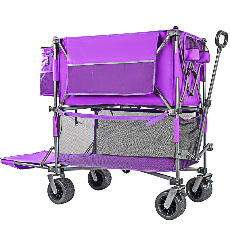 Double-Layer Wagon With Brakes, Purple