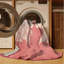 Tapis rose et rose moderne lavable à la machine Rhawnhurst Valentines-583767294