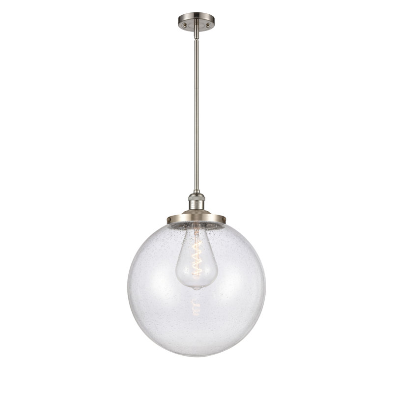 Plafonnier suspendu 1 lumière 16 po Franklin Restoration - Frederick - ampoule DEL - finition laiton brossé, Grainé