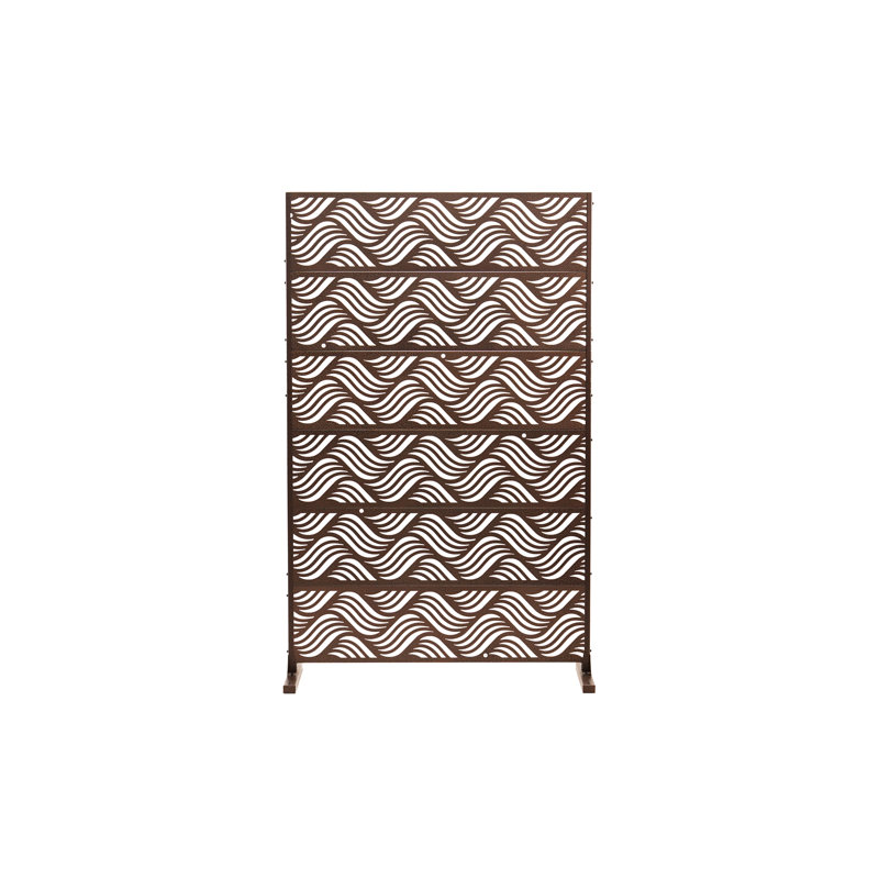 Patio Outdoor Privacy Screen 6 - Panel Freestanding, Decorative Room Divider