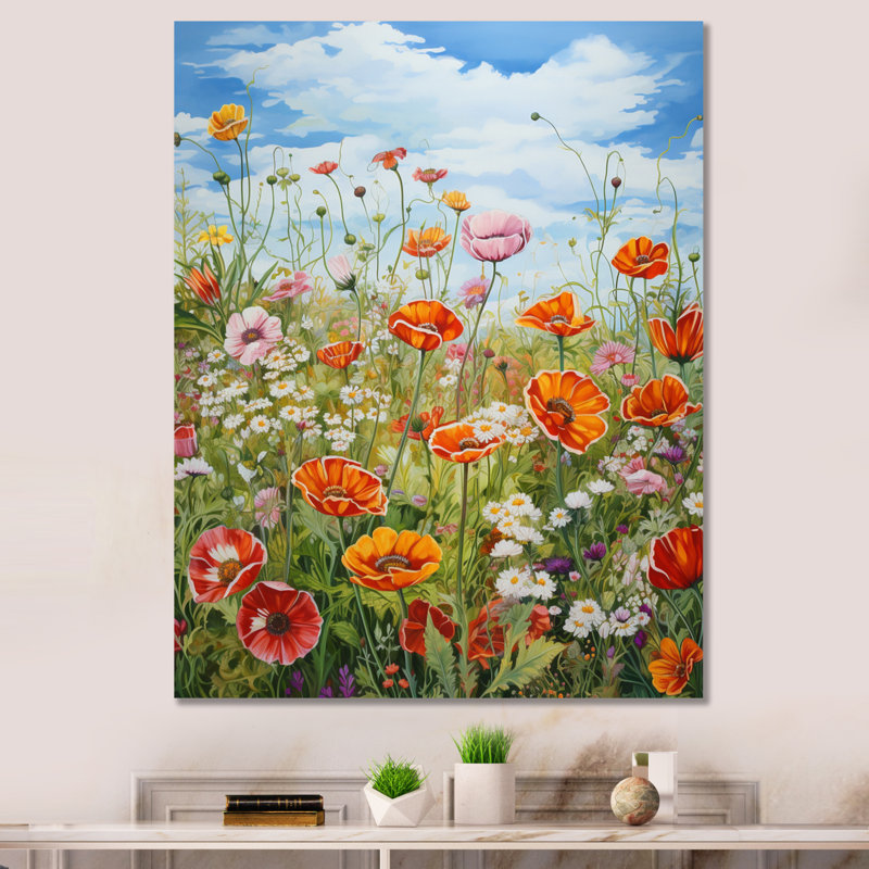 Célébration des fleurs sauvages de Spring Mountain, H 20 po x l 12 po x P 1 po, Toile tendue