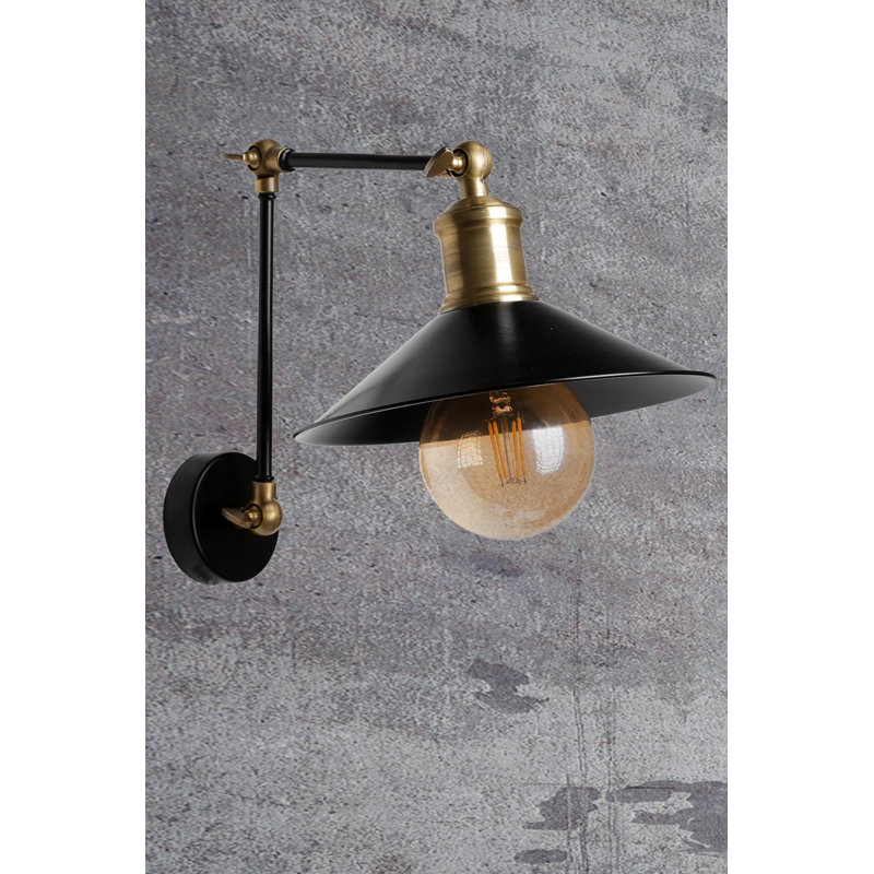 Bras pivotant noir à 1 lumière Seren
