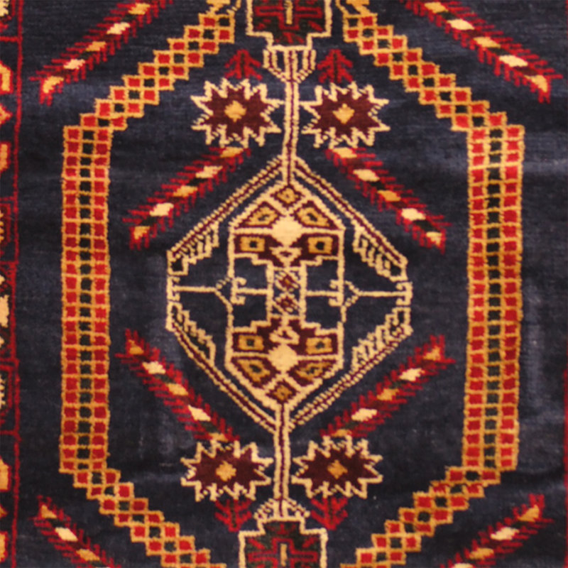 Tapis bleu marine / ivoire Dakira