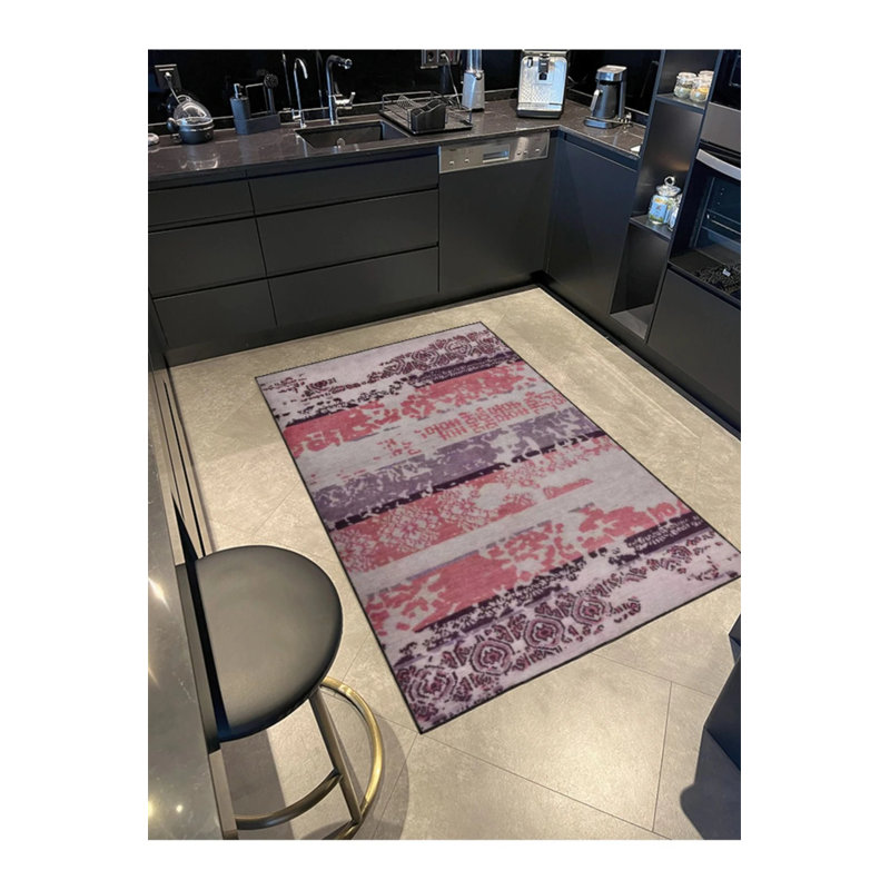 Tapis tissé rétro, Rectangle 2 pi 4 po x 4 pi