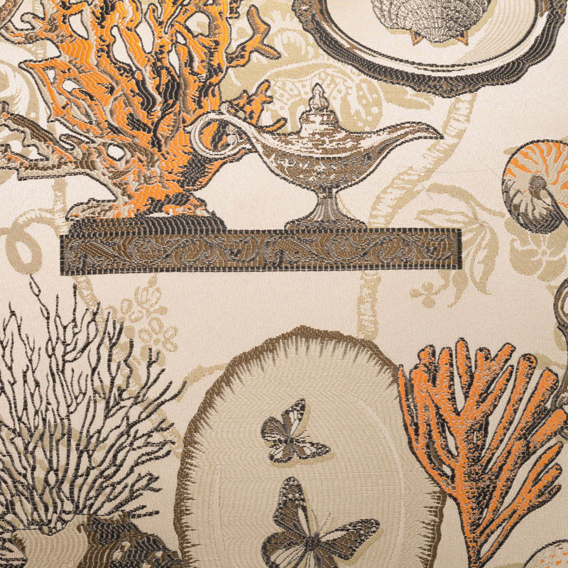Coral Gardens Throw Pillow, Orange Sea Animals, Rectangle 14"H x 24"W