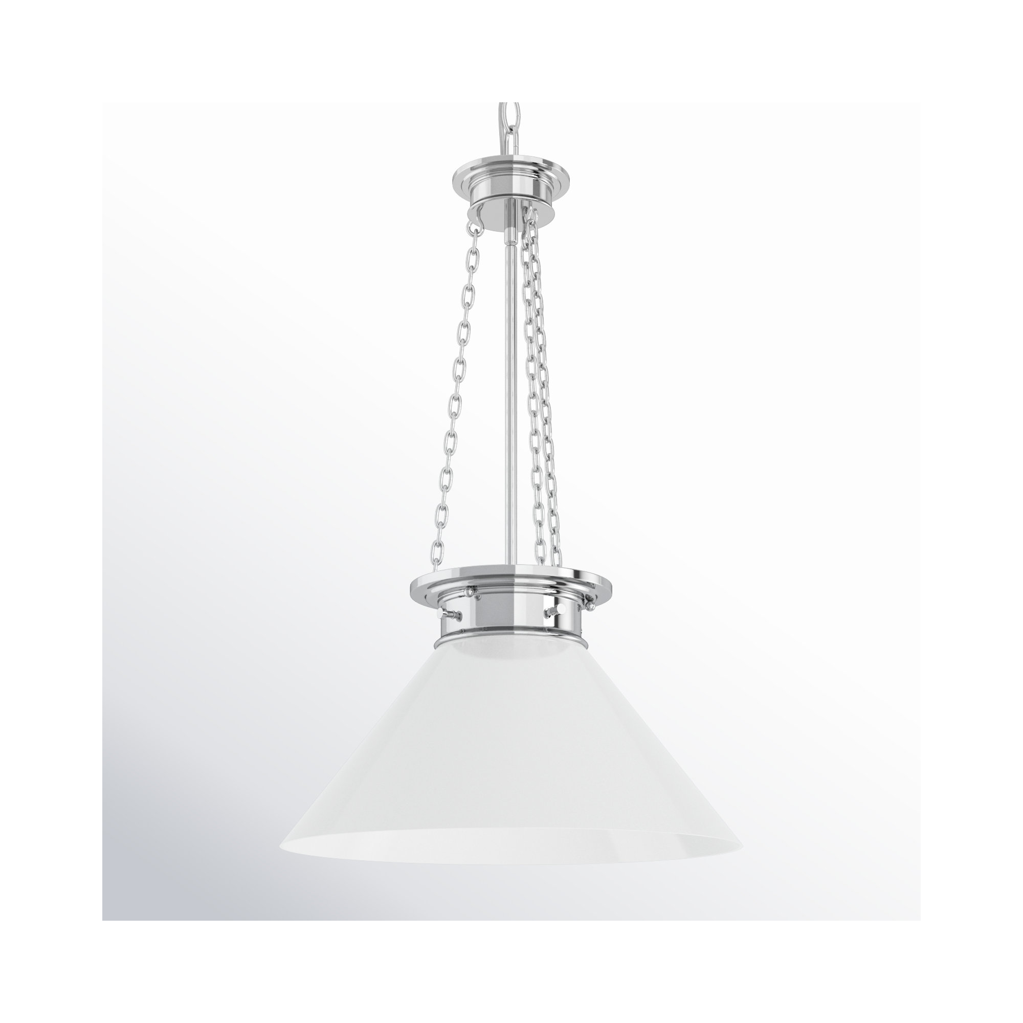 Tweedy 1 - Light Black Single Pendant, Chrome/Polished Nickel