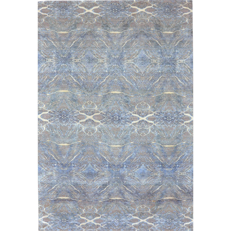 Ikat Area Rug, Rectangle 6' x 9'