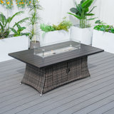 Arayeli Rectangle Aluminum Liquid Propane Smokeless Fire Pit Table
