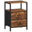Bedside Table, Side End Table with 2 Fabric Storage Drawers, Bedside Cabinet with Open Storage Shelf, Nightstand for Bedroom, Livingroom, Office -211639471