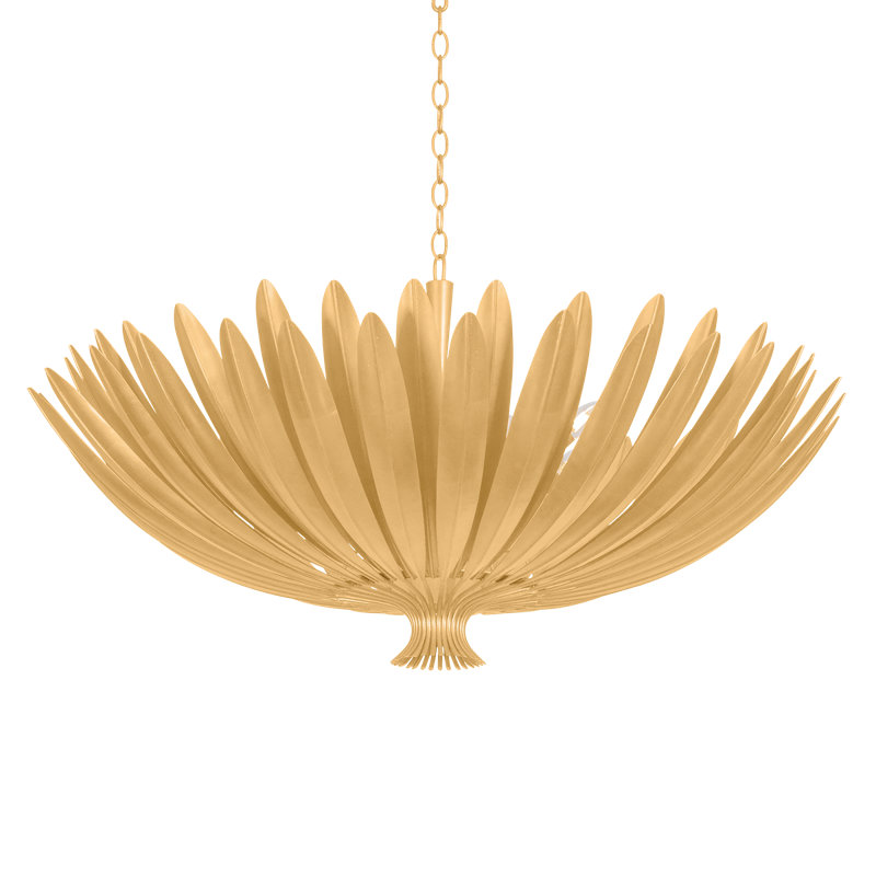 Greendale Floor Lamp, 24" H x 48" W x 48" D, 12 Lights, Gold