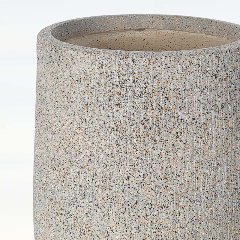 Ensemble de 3 pots à fleurs en forme d'œuf pour l'extérieur MGO, Gray