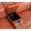 Ensemble de canapé modulaire inclinable électrique en cuir italien avec accoudoirs électriques et console-524668751