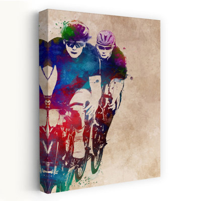 «Vibrant Cycling Action», art mural contemporain