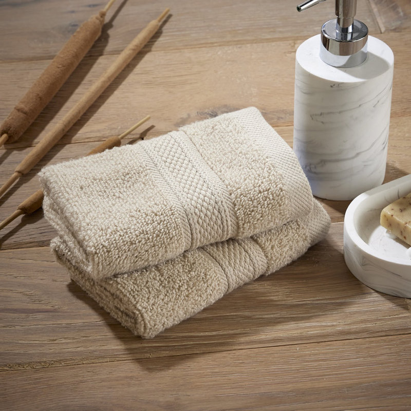 Luxury Zero Twist 100% Cotton Face Towels - Set of 2, Grey