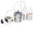 Electric Cow Milking Machine, 6.6 Gal / 25 L 304 Stainless Steel Bucket, Automatic Pulsation Vacuum Milker, Portable Milker With Food-Grade Silicone Cups And Tubes, Adjustable Pressure