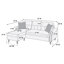 Ensemble de canapé modulaire réversible en polyfibre couleur ardoise-1836891114
